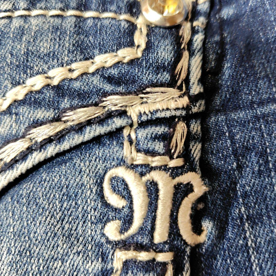 【美品】Miss Me ミスミー スキニーデニム 27 羽刺繍 Y2K