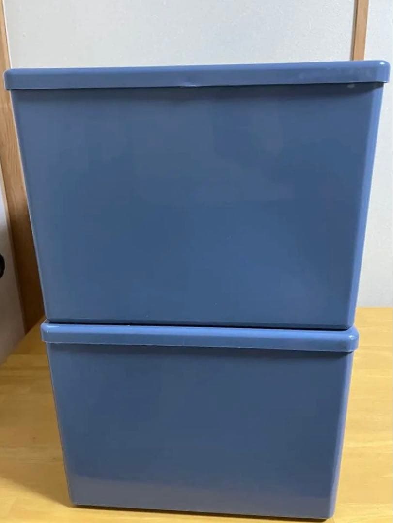 【2個セット】天馬 Fits フィッツ 収納ケース 39×74×30 ブルー