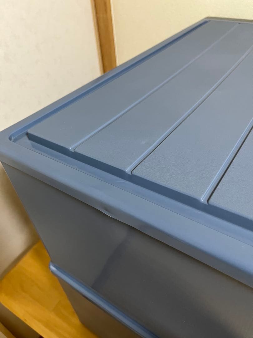 【2個セット】天馬 Fits フィッツ 収納ケース 39×74×30 ブルー