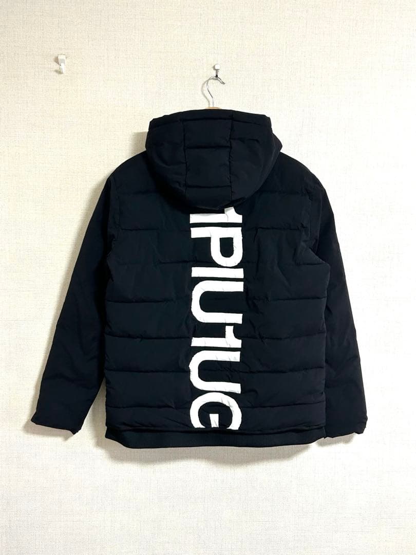 1piu1uguale3 relax 中綿 バックロゴ ハイネックパーカー XL