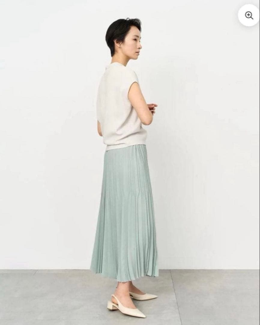 【美品】SOEJUソージュ　プリーツスカート　85cm丈　F