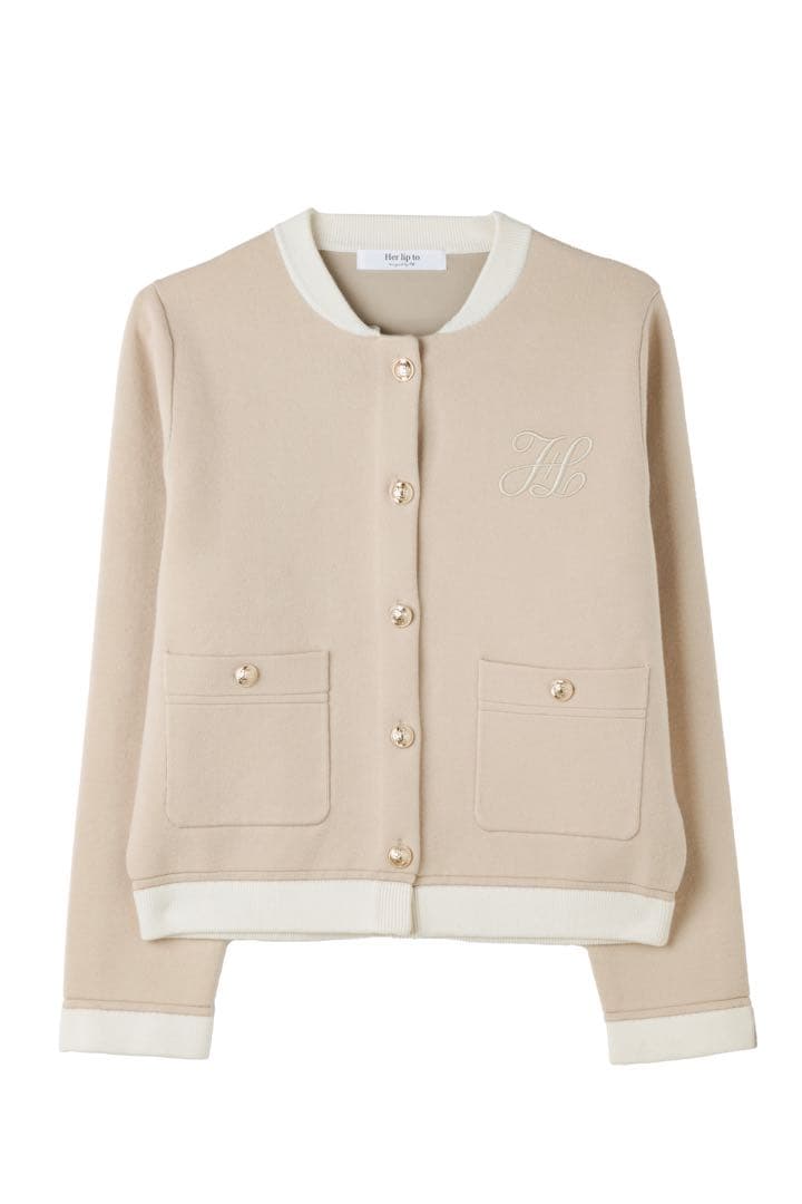 【新品未使用タグ付き】HLT Logo Knit Varsity Jacket