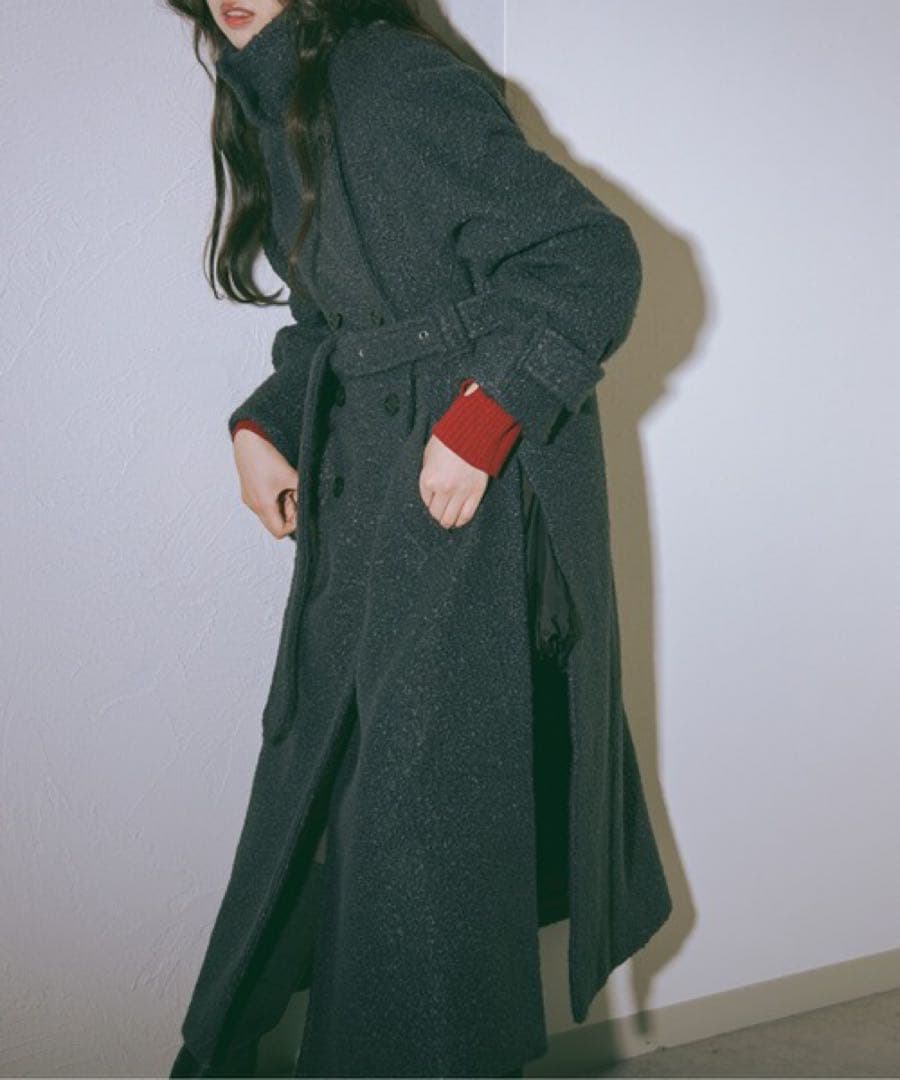 Ezickダークグレー ロングコート