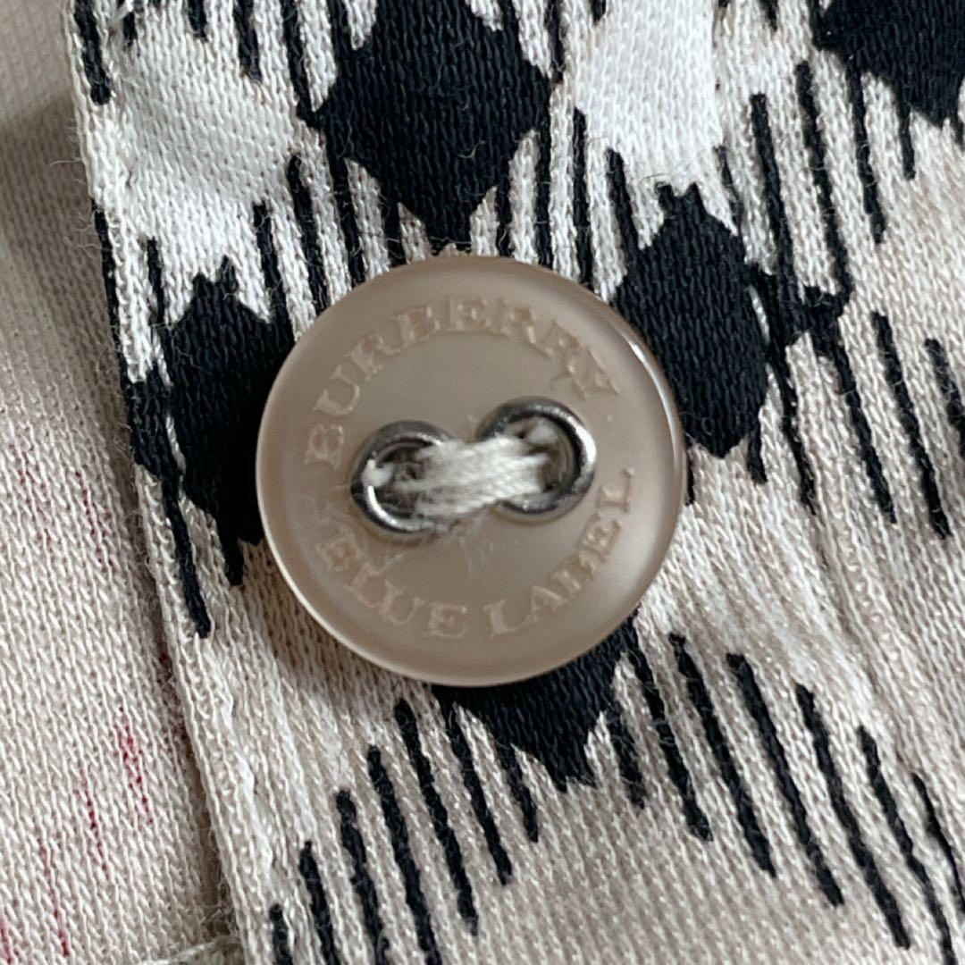 美品✨バーバリーブルーレーベル ポロシャツ ノバチェック ホースロゴ ベージュ
