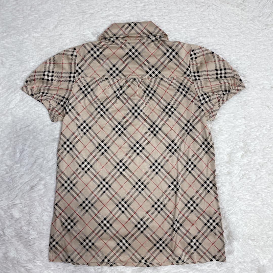 美品✨バーバリーブルーレーベル ポロシャツ ノバチェック ホースロゴ ベージュ
