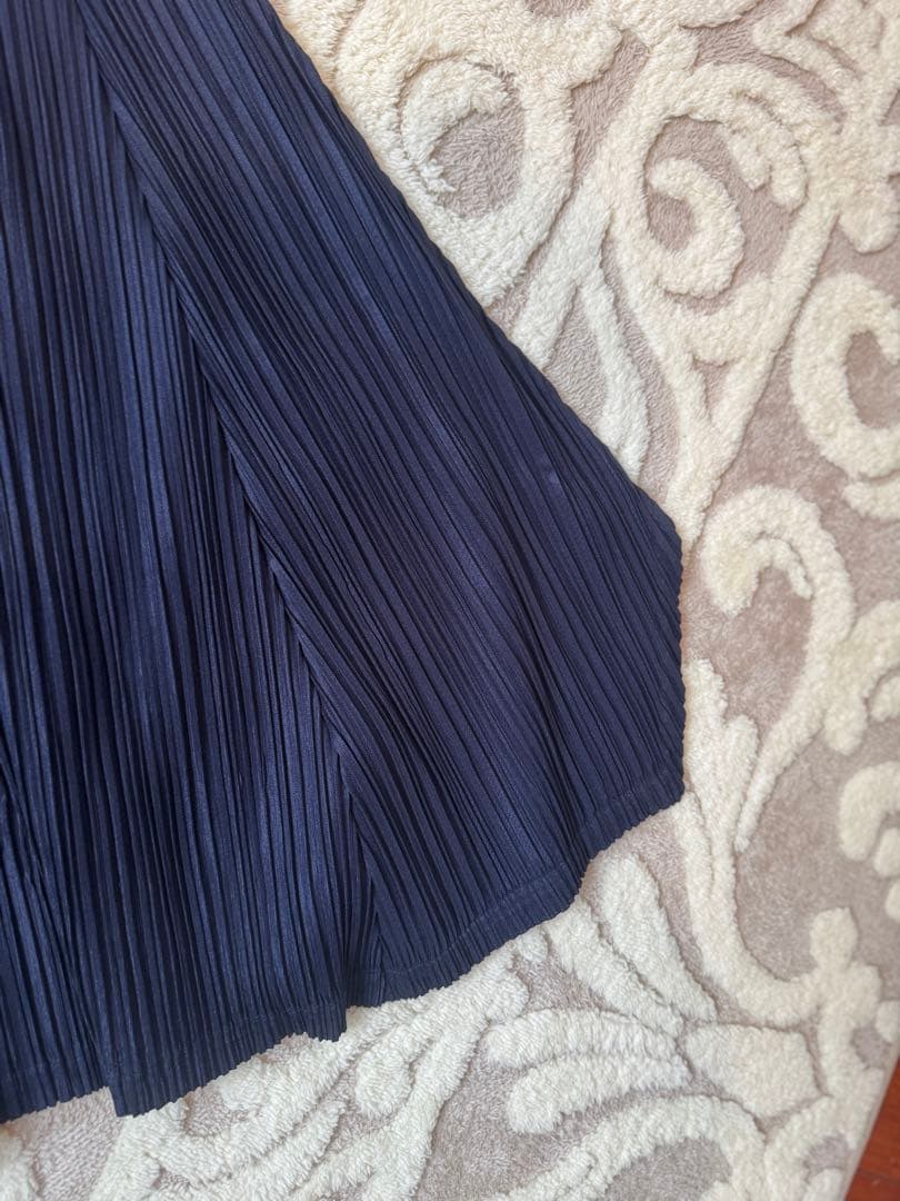 ISSEY MIYAKE PLEATS PLEASE ネイビー ワンピース