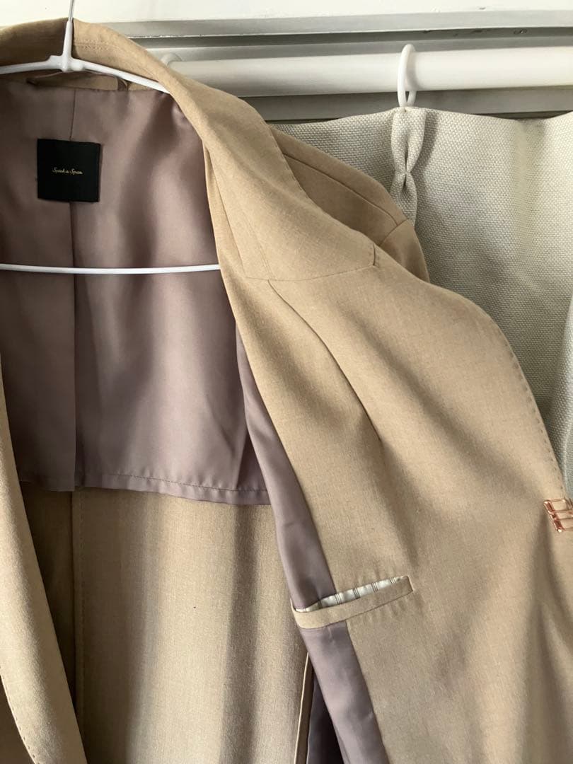 Spick & Span ベージュ ダブルブレストジャケット