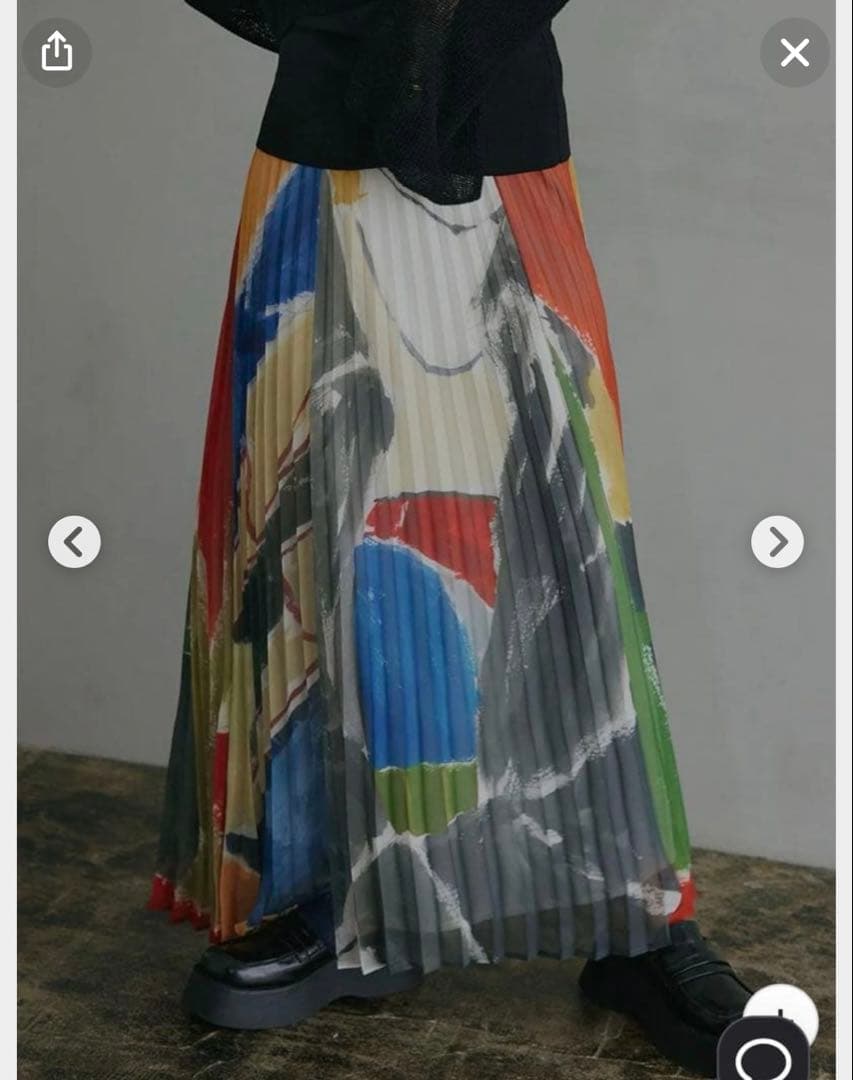 美品★ MY DEAR SHEER PLEATS SKIRT