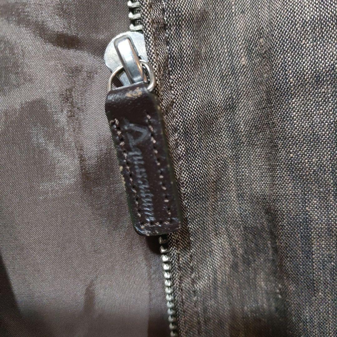 Aquascutum グレー スタンドカラー ジャケット Mシルク混　絹麻