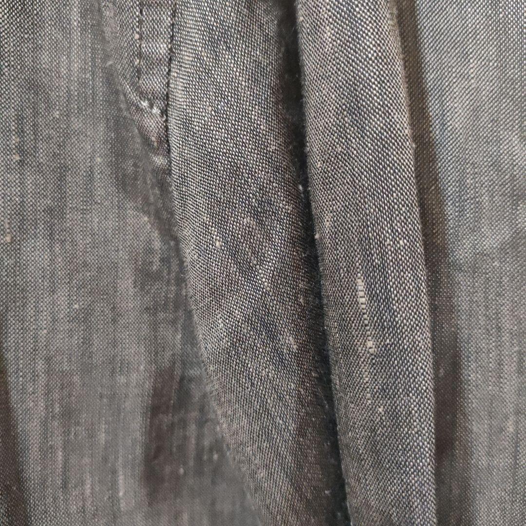 Aquascutum グレー スタンドカラー ジャケット Mシルク混　絹麻