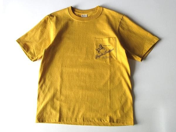 希少 デッドストック ダグダレザーズ ポケットTee M マスタード 旧マッコイ