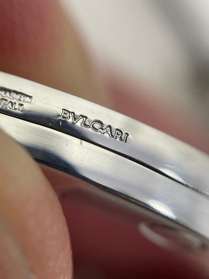 ス*ン様 BVLGARI ブルガリ キーリング シルバー ネックレス 革紐付き