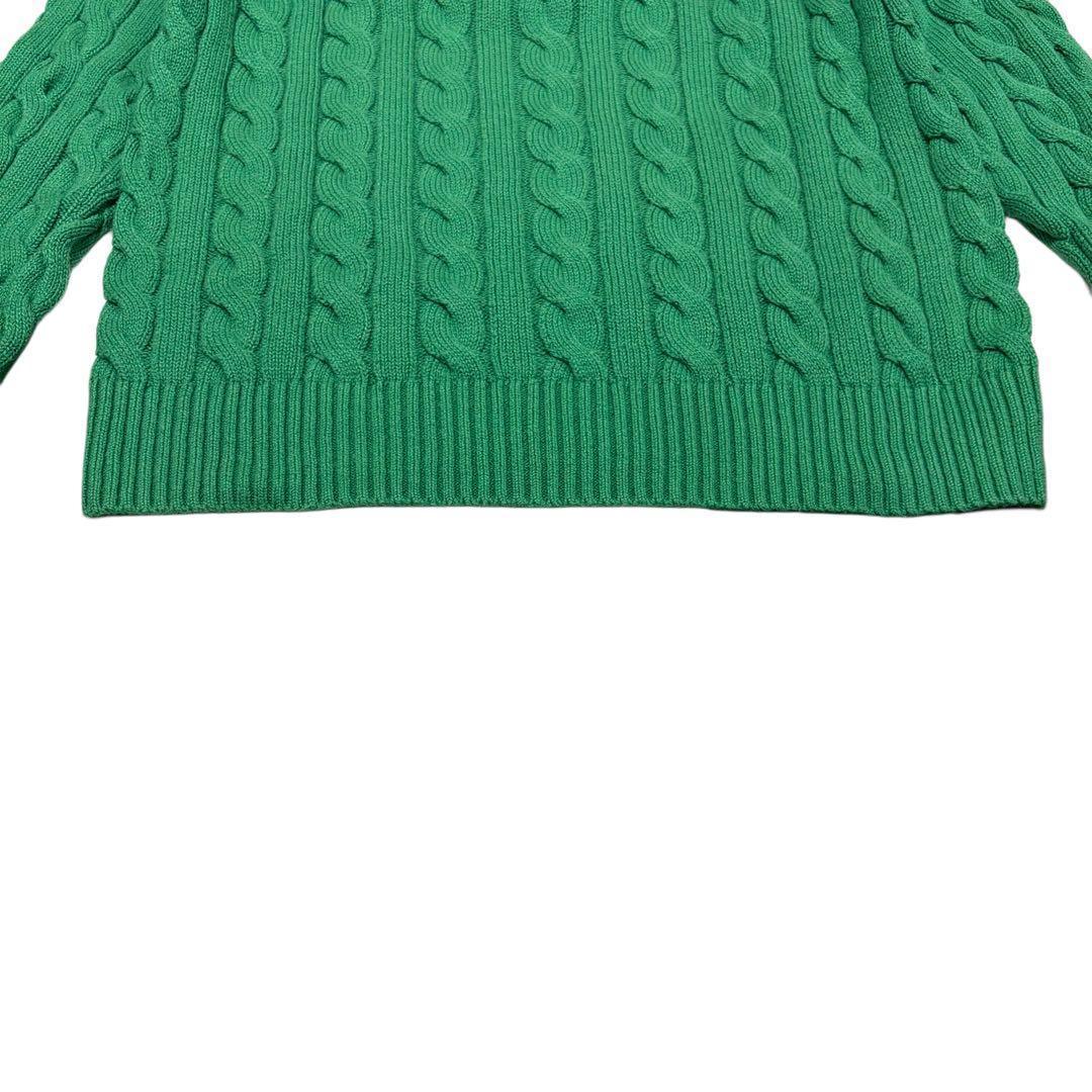 【極美品】POLO RALPH LAUREN ケーブルニットネイビーポニー QR