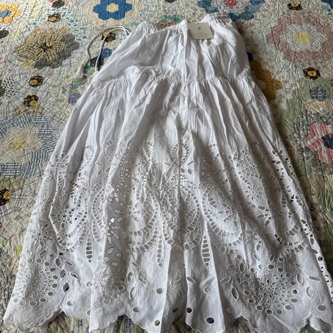 新品 YAMADAYA 刺繍　レース　カットワーク　スカート ヤマダヤ