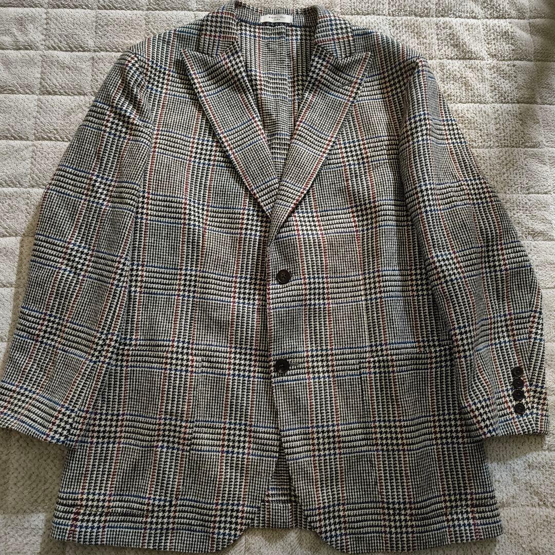 ボリオリ K.JACKET 大きいサイズ チェック柄 テーラードジャケット 52