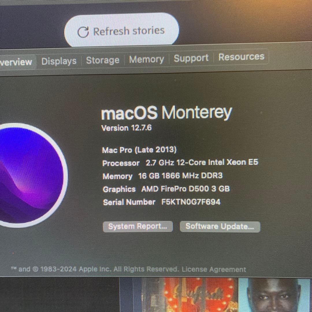 T*a様 Mac Pro 2013 12 Core (24 thread), 2