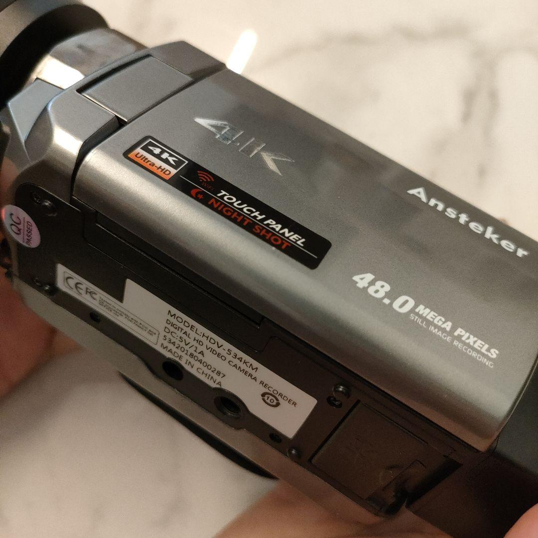 美品✩Ansteker 4Kビデオカメラ 本体