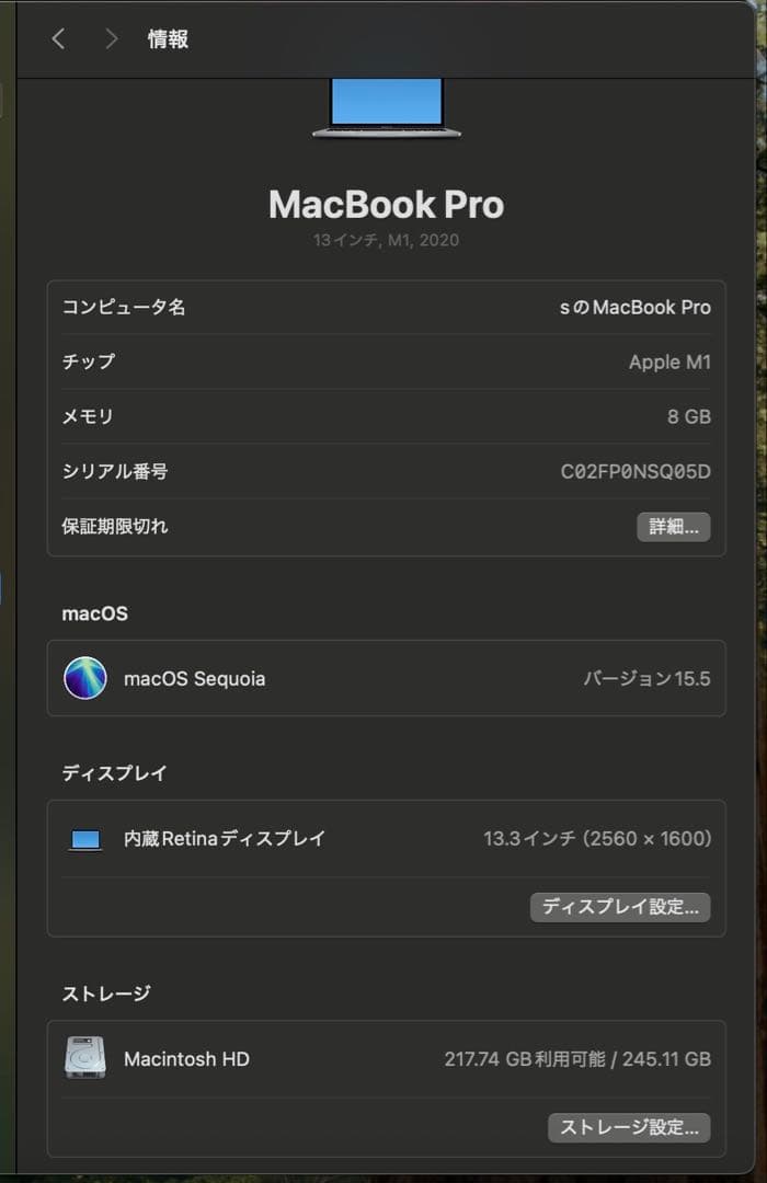 Apple MacBook Pro 13インチ シルバー 本体