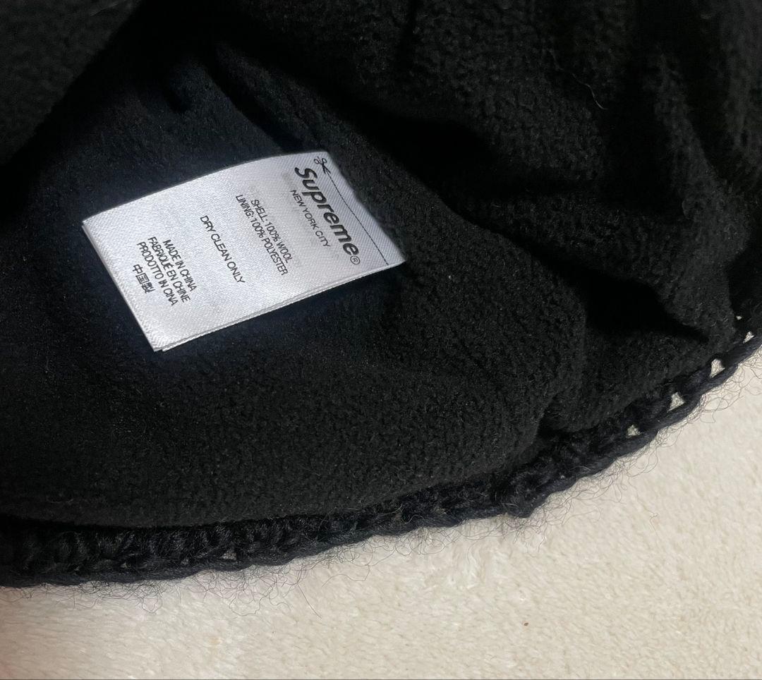 25SS Supreme Crochet Beanie 黒Blackシュプリーム