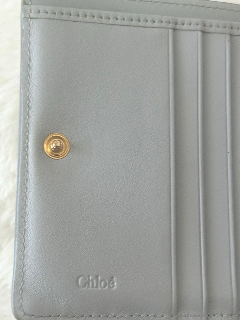 クロエ【CHLOE】リトルホース 財布 二つ折り 小銭入れ レザー ライトグレー