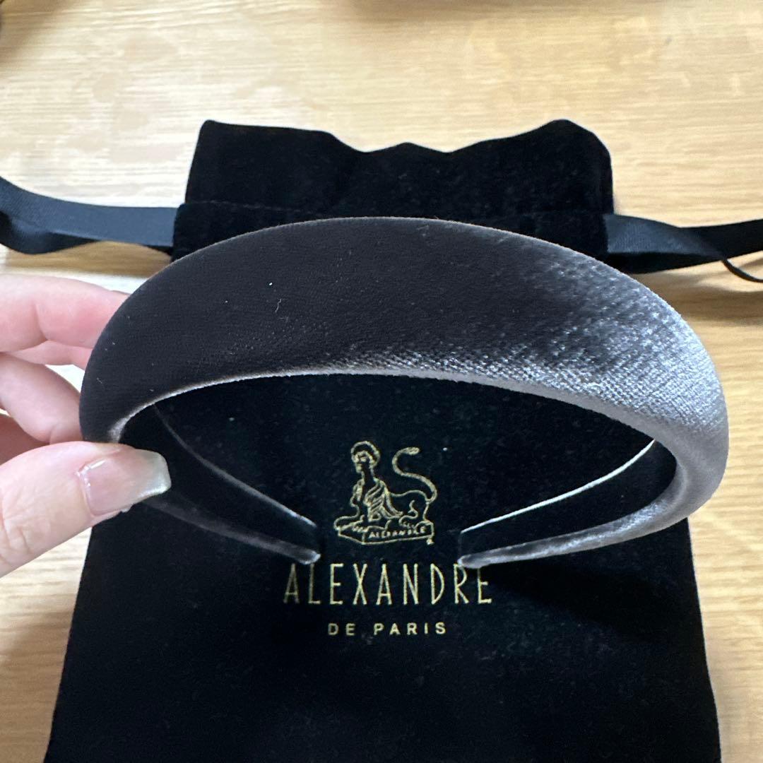 アレクサンドルドゥパリ　ALEXANDRE DE PARISカチューシャ　グレー