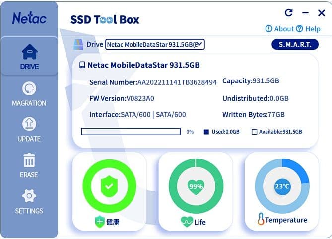 【SSD 500GB】Netac NV3000 M.2 NVMe クローン機能付