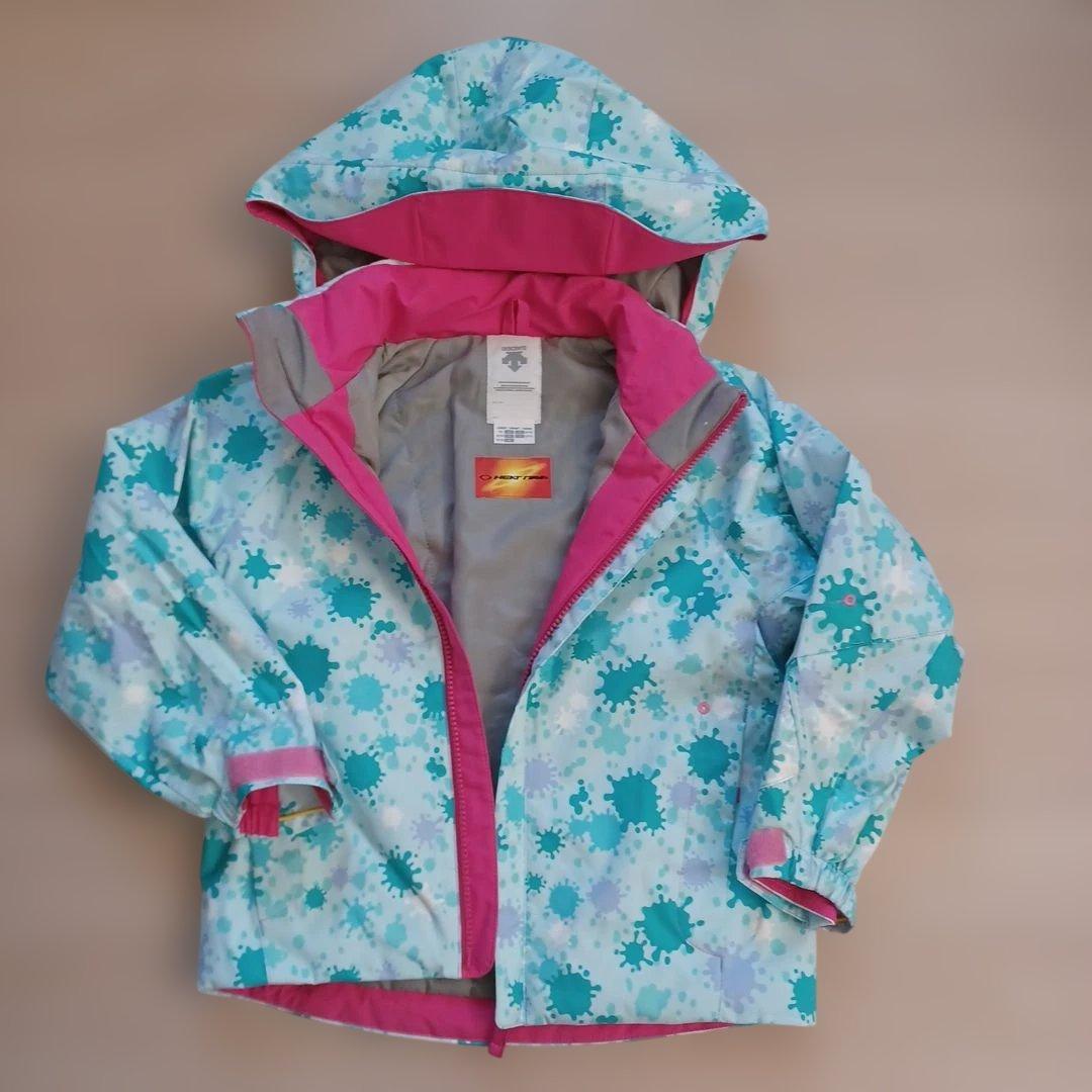 DESCENTE 子ども用スキーウェア 水色とピンク