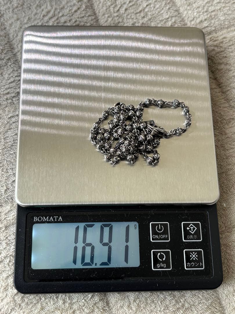 廃盤品 美品 ライオンハート クロスボールネックレス シルバー925 50cm