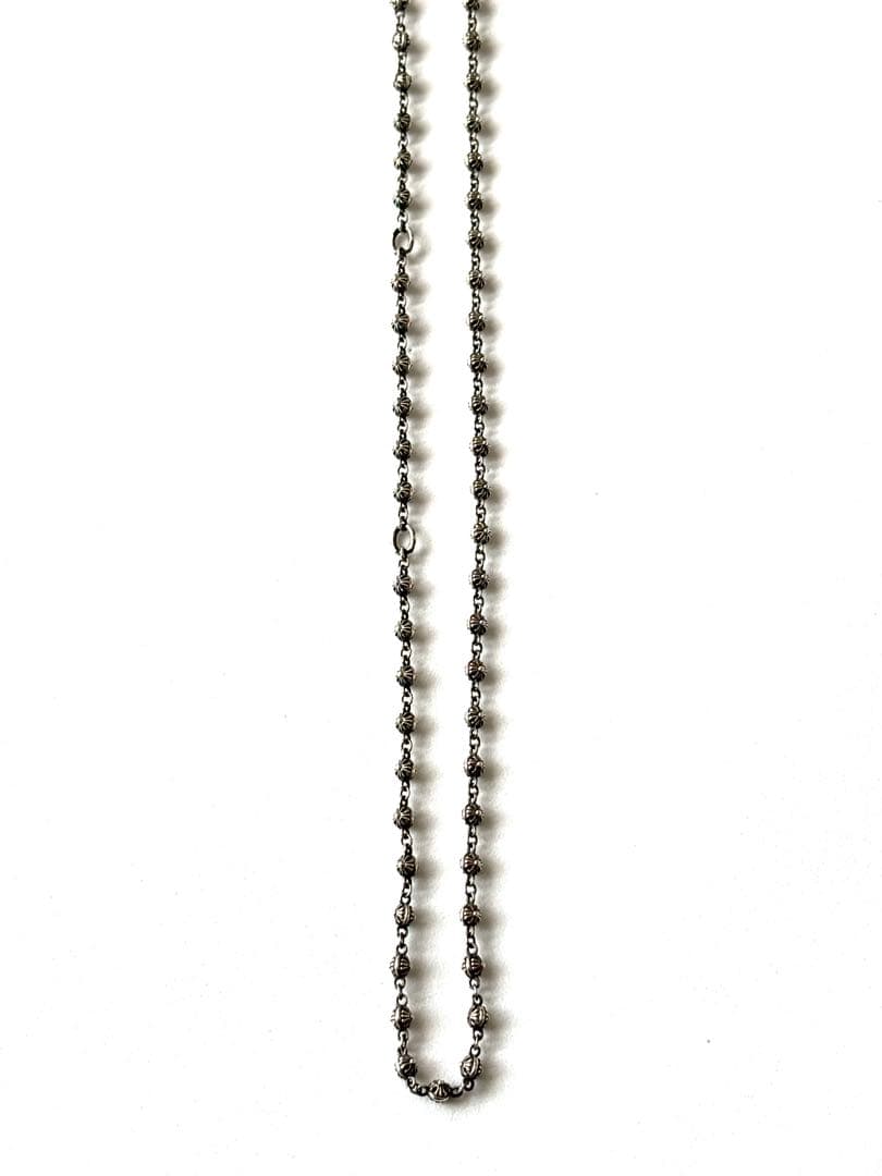 廃盤品 美品 ライオンハート クロスボールネックレス シルバー925 50cm