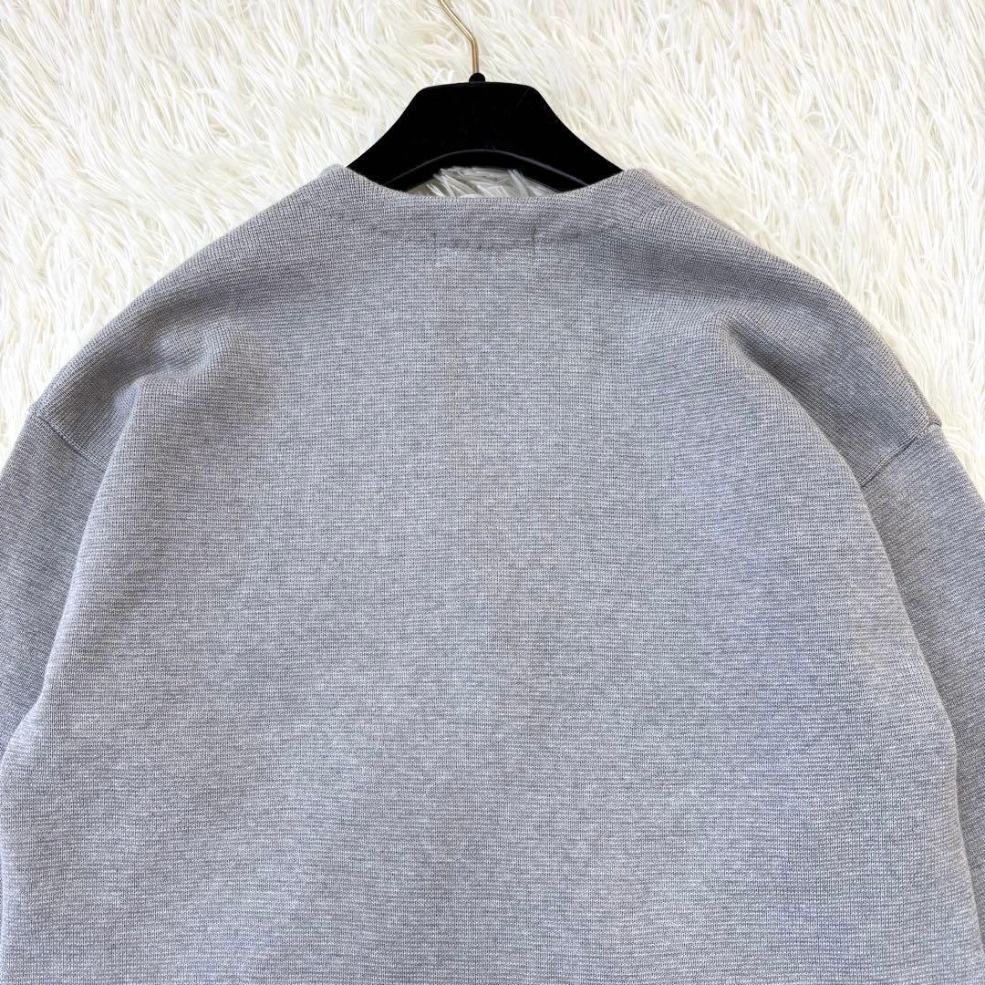 SOLAMONAT ソラモナ ウエハースニット ノーカラージャケット 杢グレー