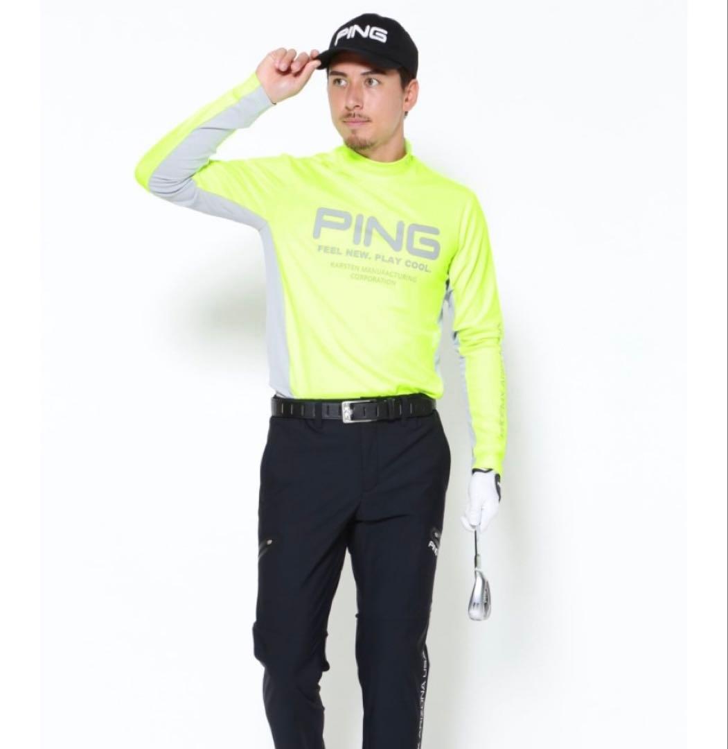 PING ピン 長袖裏フリース ハイネックカットソー M