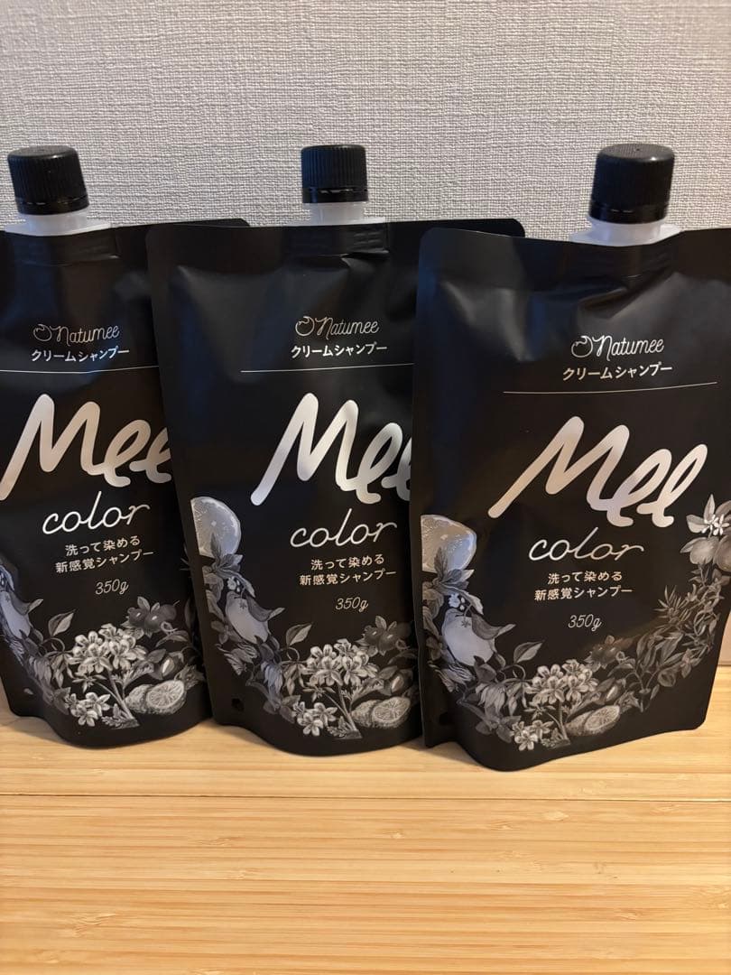 Mee Color クリームシャンプー ダークブラウン 350g 3個セット