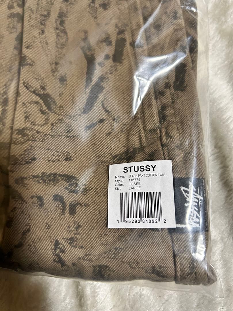 パンツ stussy BEACH PANT COTTON TWILL fossil L