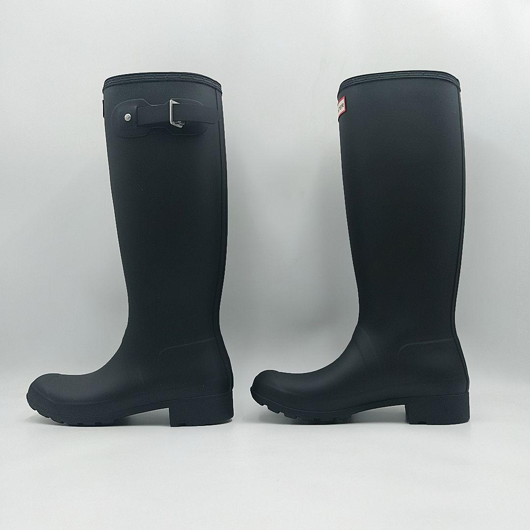 未使用品✨️ HUNTER レインブーツ 黒 23cm UK4 箱保存袋カード付