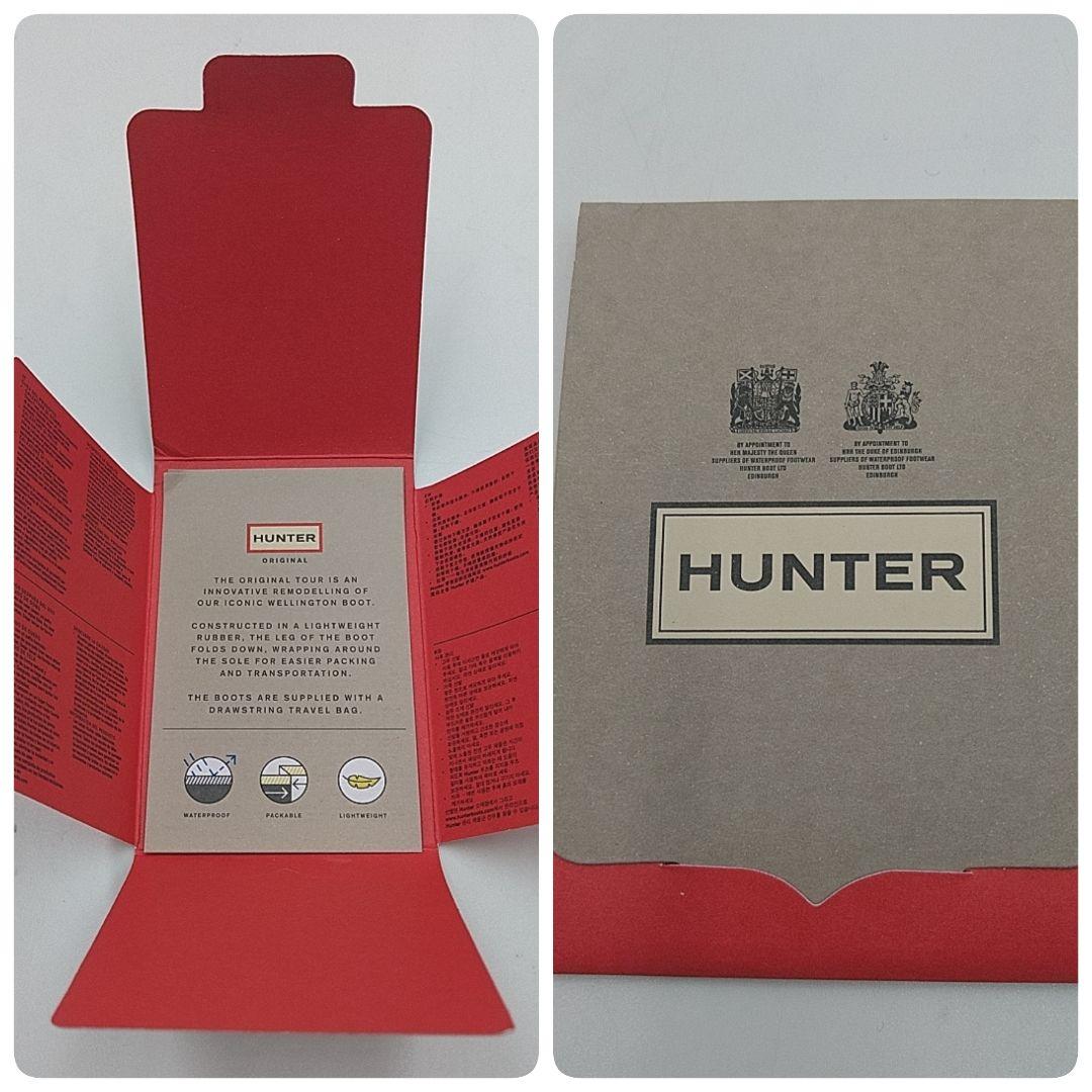 未使用品✨️ HUNTER レインブーツ 黒 23cm UK4 箱保存袋カード付
