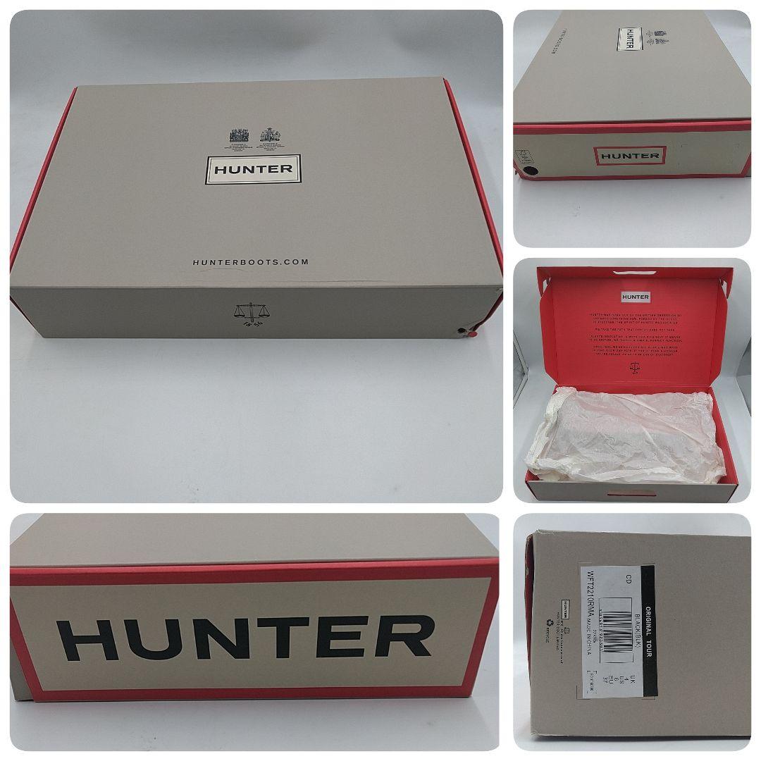 未使用品✨️ HUNTER レインブーツ 黒 23cm UK4 箱保存袋カード付