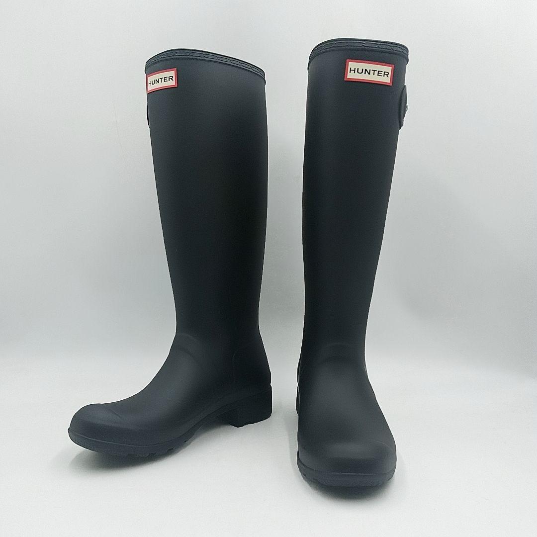 未使用品✨️ HUNTER レインブーツ 黒 23cm UK4 箱保存袋カード付