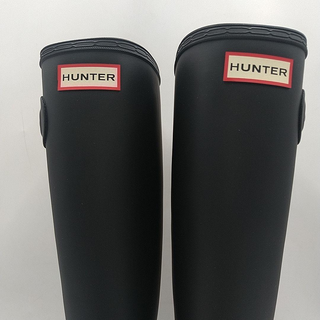 未使用品✨️ HUNTER レインブーツ 黒 23cm UK4 箱保存袋カード付