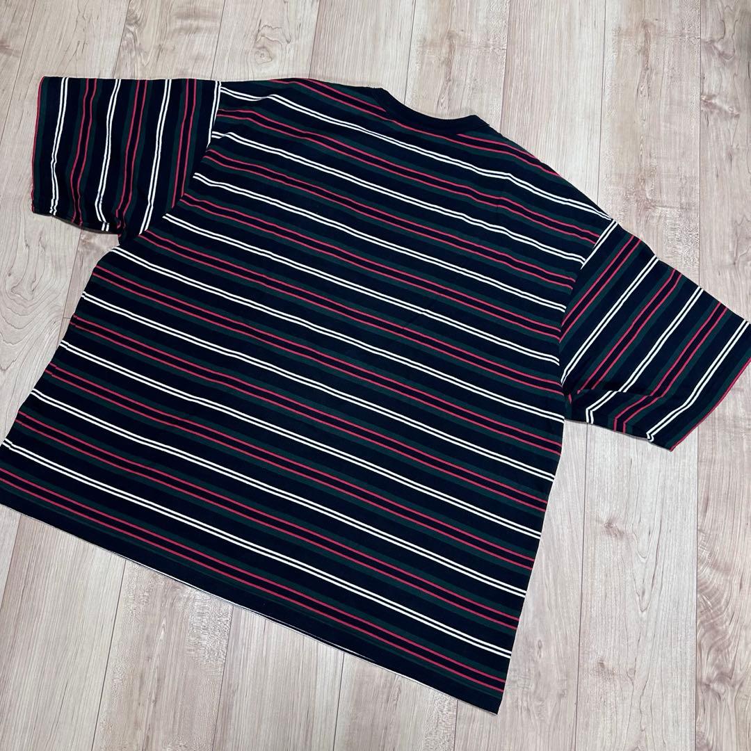 美品FAT◼️MEGARDERストライプ ブラック Tシャツ