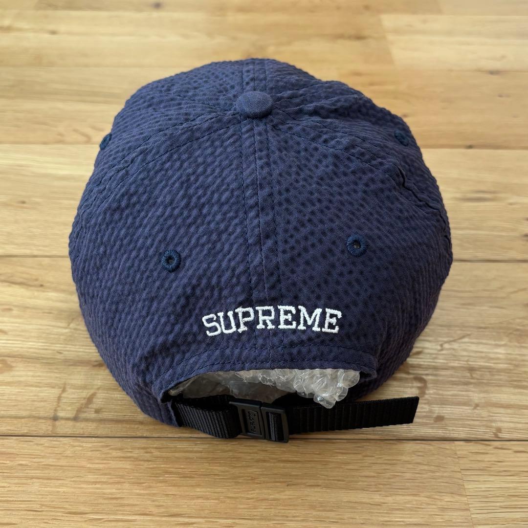 Supreme Seersucker S Logo 6-Panel ネイビー