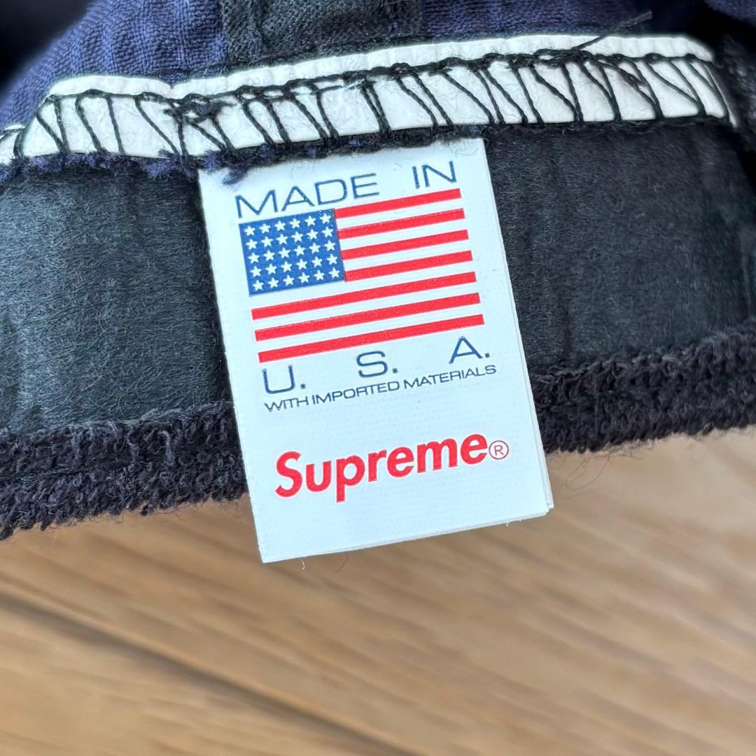 Supreme Seersucker S Logo 6-Panel ネイビー