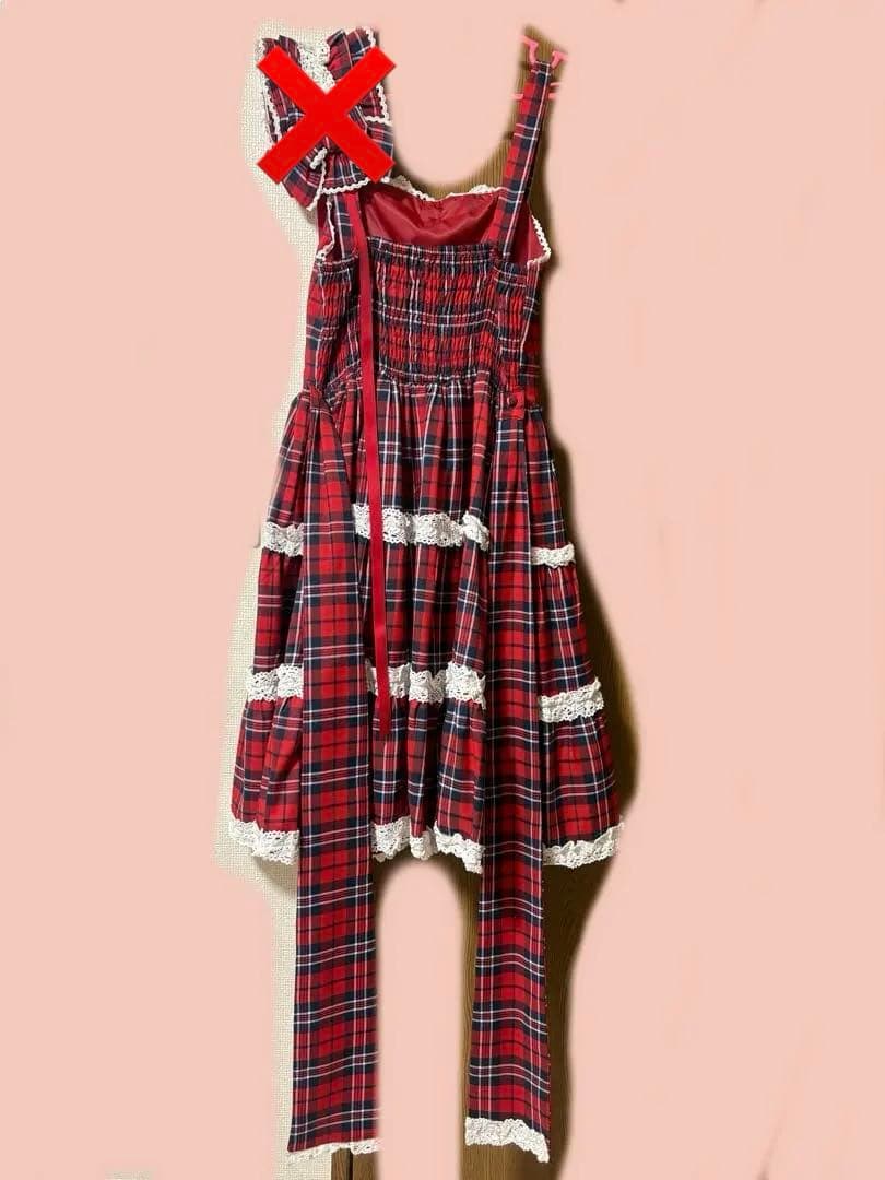 axes femme kawaii タータンチェックjsk