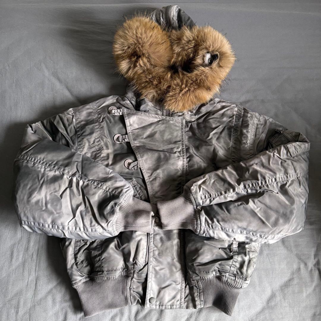 ANDER HUNK Faded N2B Flight Jacket グレー