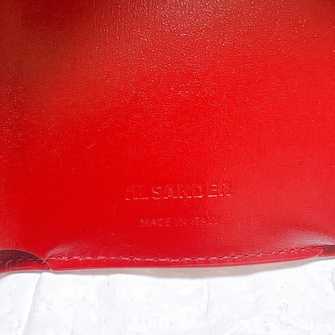 JILSANDER ジルサンダー 三つ折り財布 レッド コンパクトウォレット