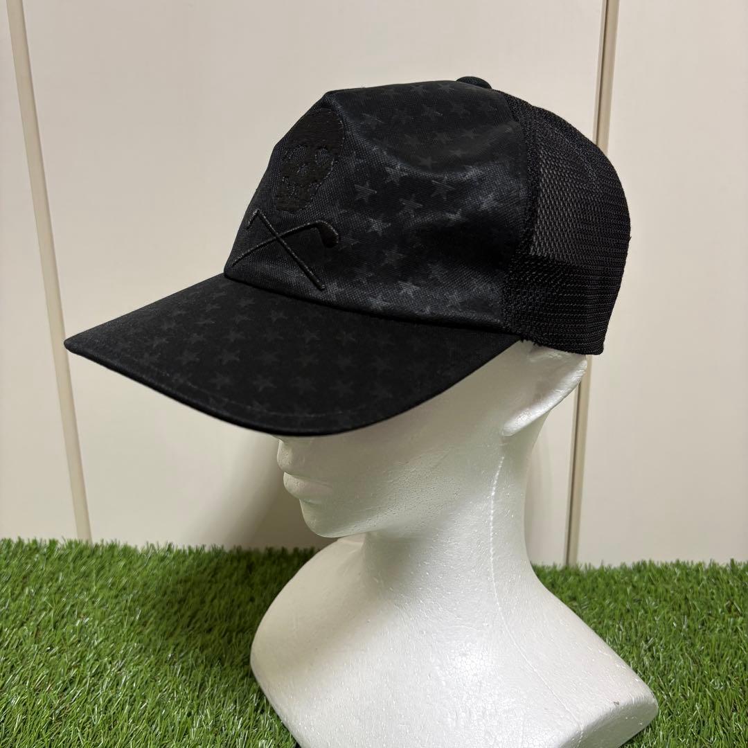 【MARK&LONA】美品　メッシュキャップ　ゴルフ　帽子　ブラック