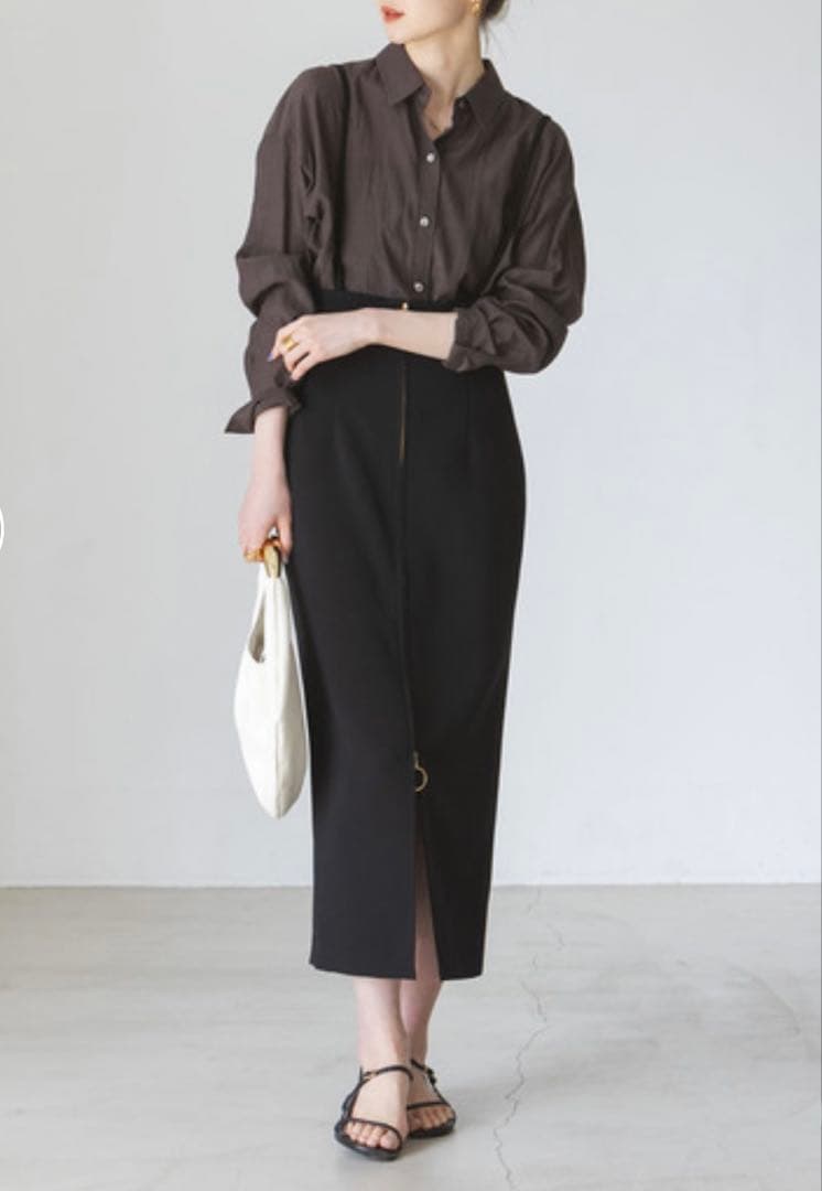 【美品】NOBLEショルダーサロペットフープジップスカート