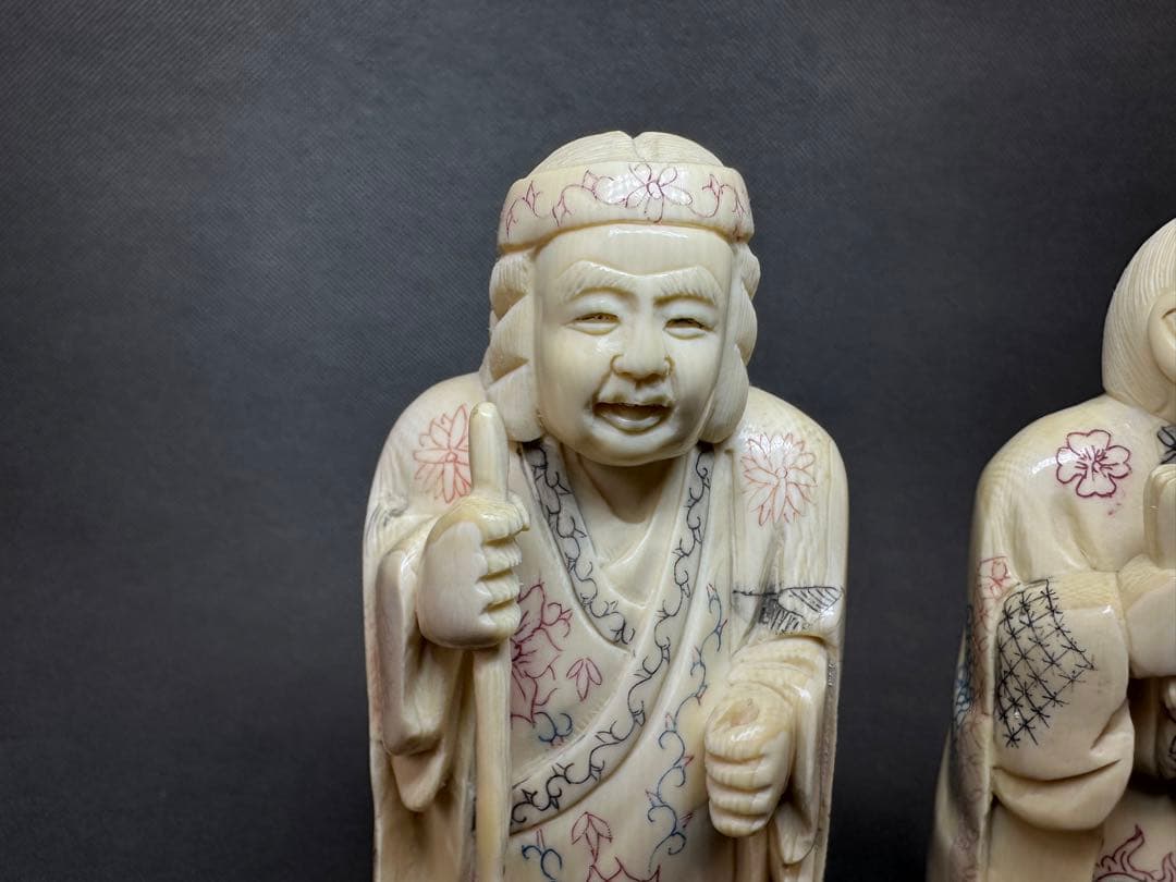 高砂夫婦　長寿　仏像　時代物 置物　縁起物　開運　厄除け　重さ：約733克
