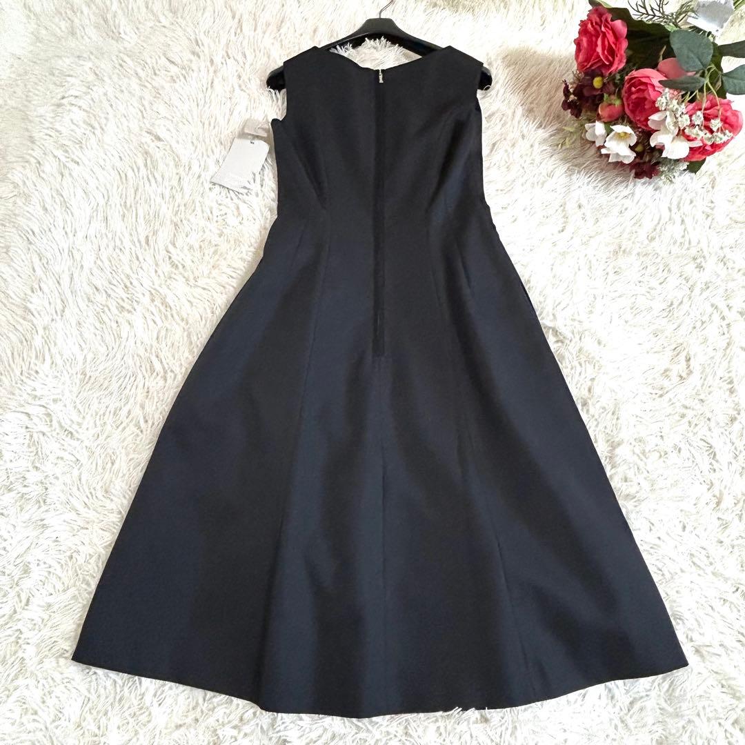 未着用タグ付き✨セルフォード 春夏に◎シャンタングログラン ワンピース 黒 34