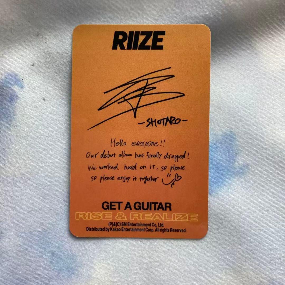 ショウタロウ RIIZE Get a gutiar amazon US トレカ