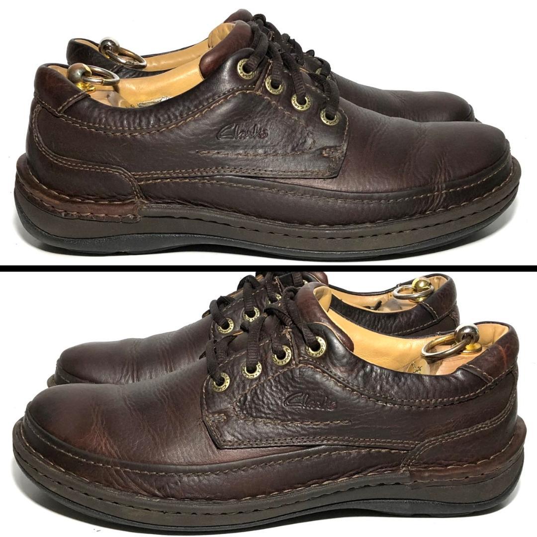 Clarks ダークブラウン 8.5 プレーントゥ ウォーキング クラークス